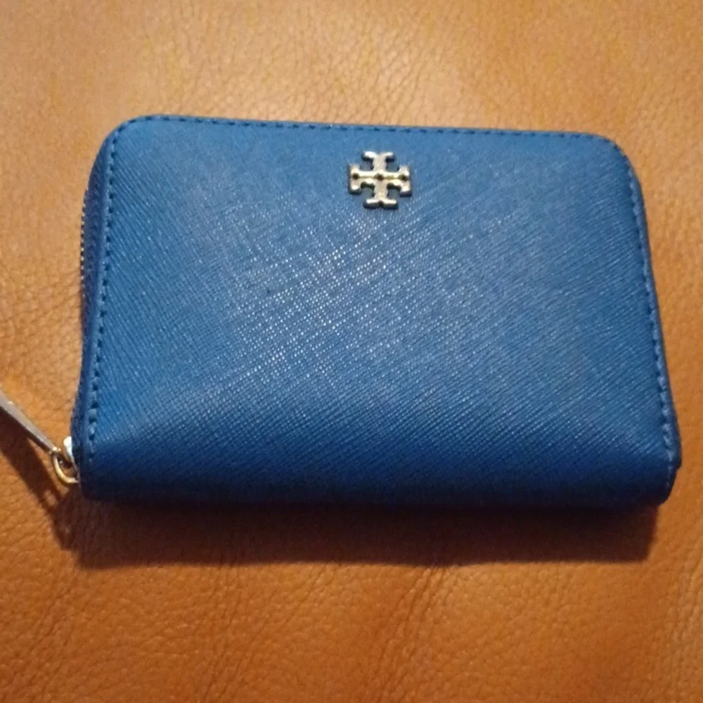 > Tory Burch Blue Wallet with Logo